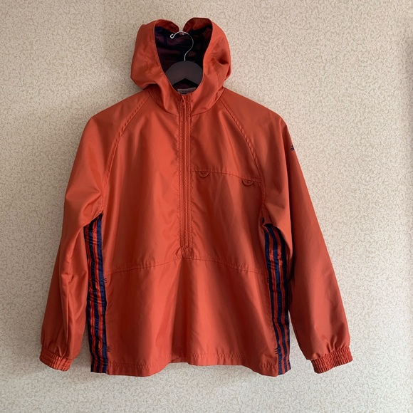 orange adidas coat